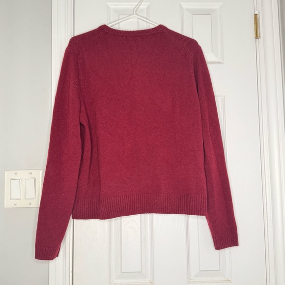 Zara Women's Burgundy 100% Wool Cardigan - Picture 4 of 7